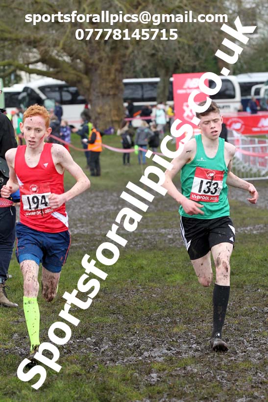 Junior boys, 2020 New Balance English Schools Champs., Sefton Park, Liverpool. Photo: David T. Hewitson/Sports for All Pics
